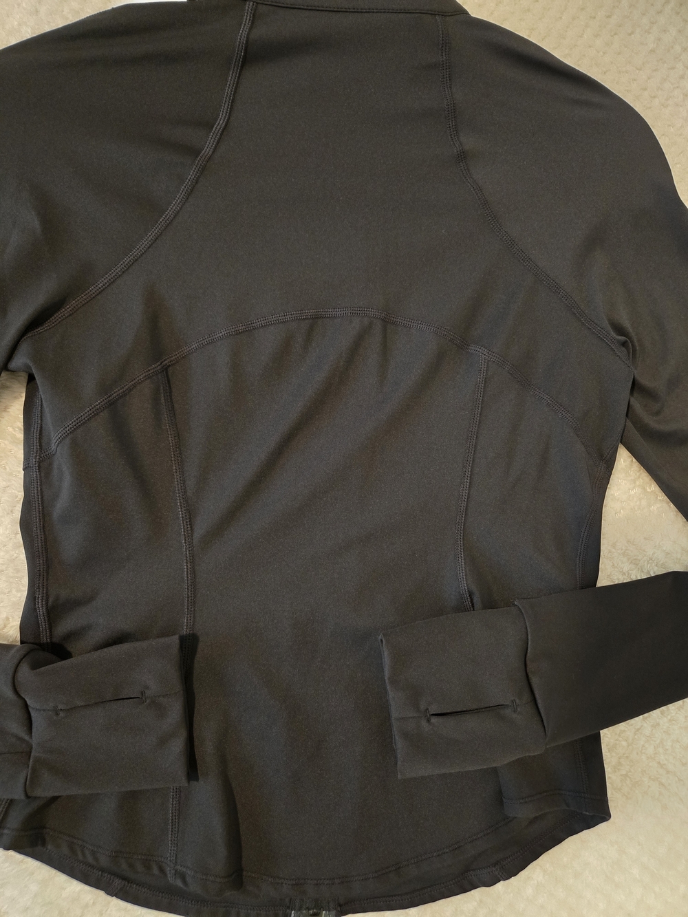 Halara Women’s Black Zip Up Active Jacket Long Sleeve Athletic Top Size Medium - Picture 5 of 6